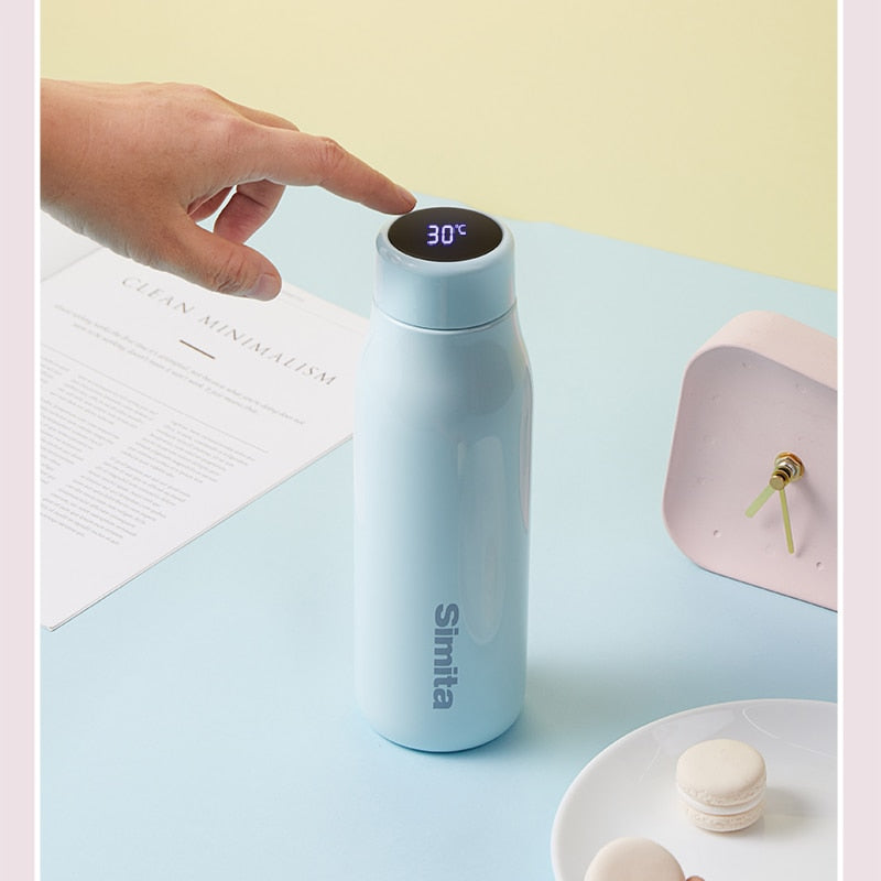 Thermos kan met temperatuur meter