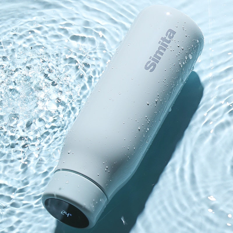 Thermos kan met temperatuur meter